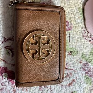 Tory Burch leather wristlet